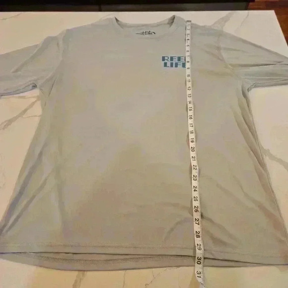 Reel Life Mens Long Sleeve Crewneck Fishing Performance Shirt Gray Size XXL - Picture 4 of 7